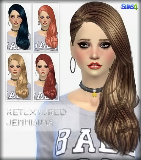 Jenni Sims Textures For Hairs Sims 4 Hairs