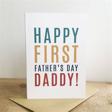 Happy First Fathers Day Daddy Fathers Day Card In 2020 First Fathers Day Fathers Day First