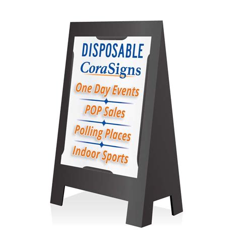 A Frame Sign Stand 10 Pack Disposable Cardboard Corasign
