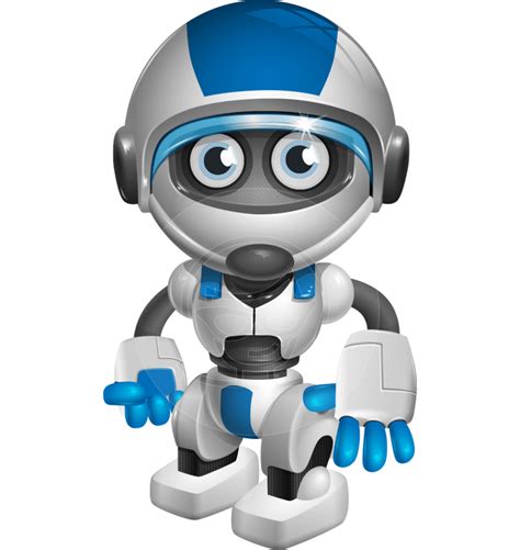 Blue Robot Cartoon Character 112 Stock Vector Images Graphicmama
