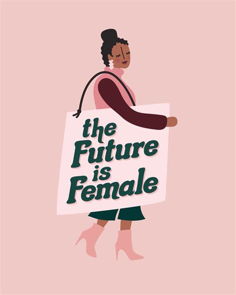 The Future Is Female Illustrated Art Print Feminist Art Print