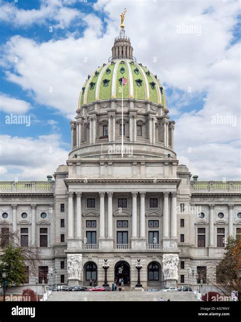 The Pennsylvania State Capitol Harrisburg Pennsylvania Usa Stock