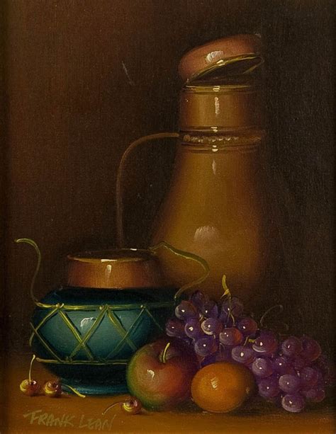 Modern Still Life With A Jug Oil Painting By Frank Lean
