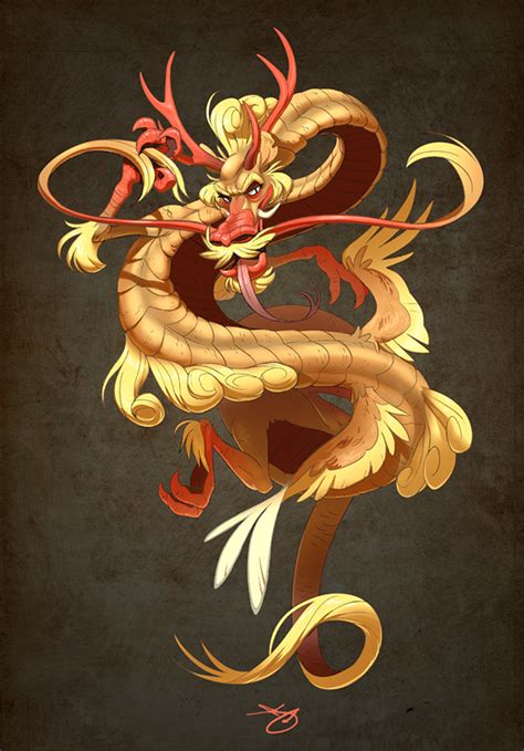 Feng Shui On Behance Dragon Illustration Chinese Dragon Art Dragon