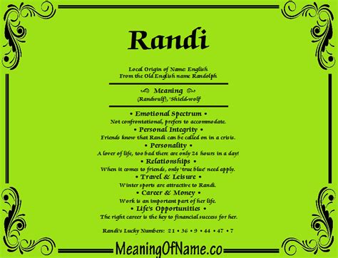 Randi Meaning Of Name