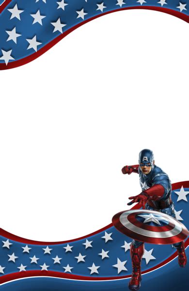 Transparent Kids Frame with Captain America | Captain america birthday, Captain america birthday ...