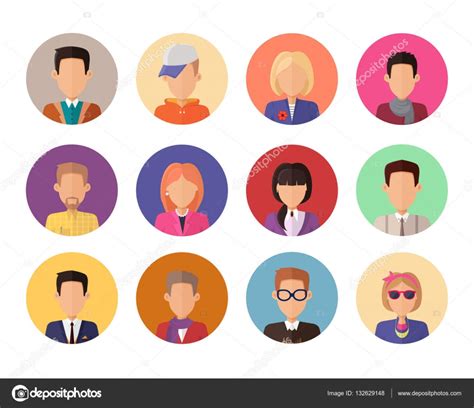 Portraits For Avatars Without Facial Features — Stock Vector © Robuart