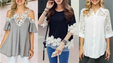 Stylish Lace Tops Designs Beautiful Tops And Shirts Youtube