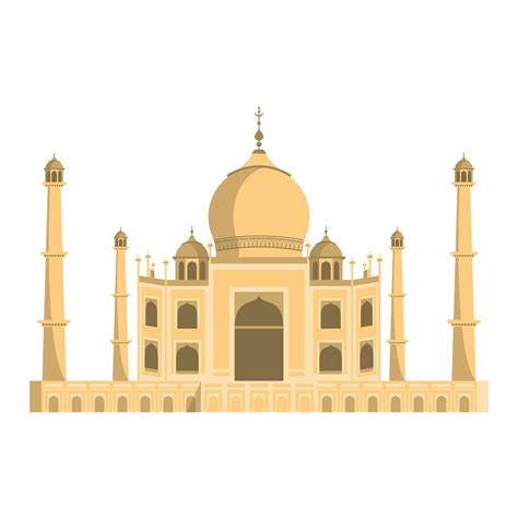 Taj Mahal Indian Isolated 988001 Vector Art At Vecteezy