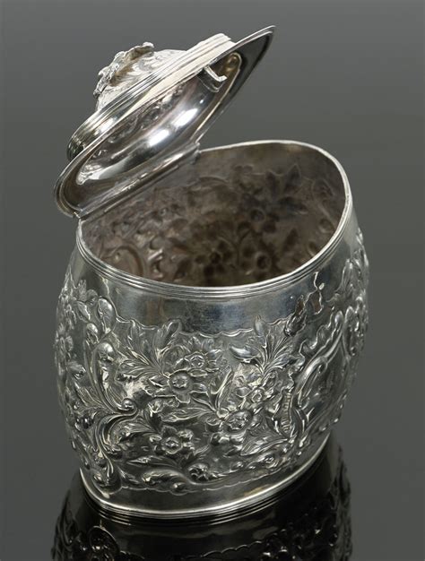 Lot Detail English Sterling Silver Tea Caddy