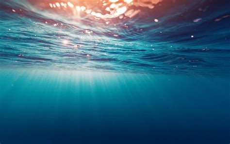 X Px Free Download Hd Wallpaper Blue Water Sunrays Passing Through Underwater Sun