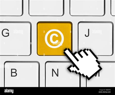 Computer Keyboard With Copyright Symbol Stock Photo Alamy
