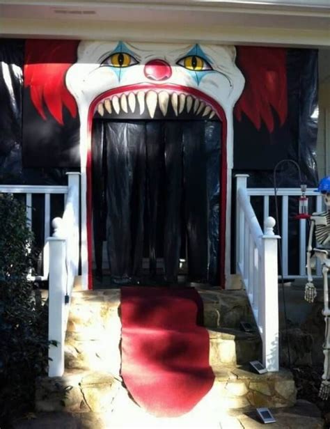 Creepy Clown Halloween Door Decorations Halloween Clown Casa Halloween