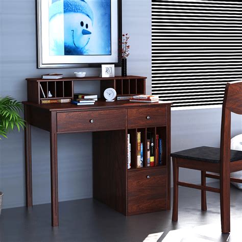 View latest study table design collections. Buy Cassidy Study Table (Honey Finish) Online in India ...