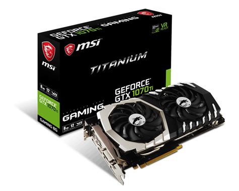 Specification Geforce Gtx 1070 Ti Titanium 8g 微星科技