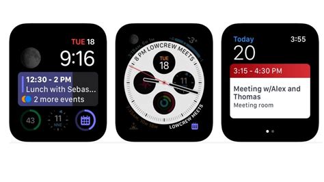 Three Smart Watches With Different Time Zones Displayed On Their