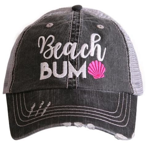 Beach Bum Womens Trucker Hat Beach Bum Hot Pink Hat Women Trucker