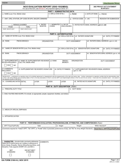 Da Form 2166 9 2 Nco Evaluation Report Ssg 1sgmsg Army Pubs Da Form