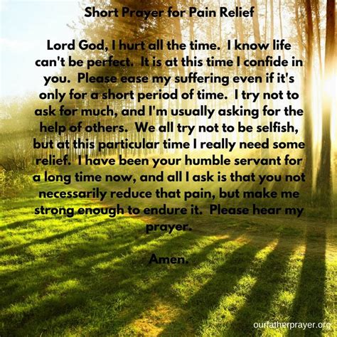 Prayer For Pain Relief ⋆ Our Father Prayer Christians
