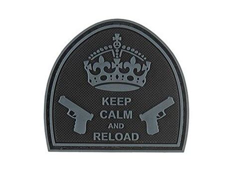 G Force Keep Calm And Reload Pvc Morale Patch Black
