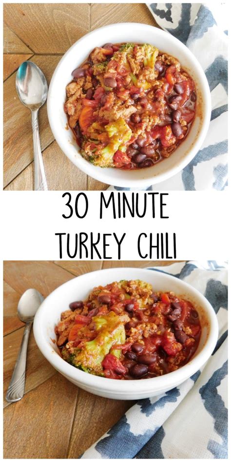 30 Minute Turkey Chili Recipe SoFabFood One Pot Meal