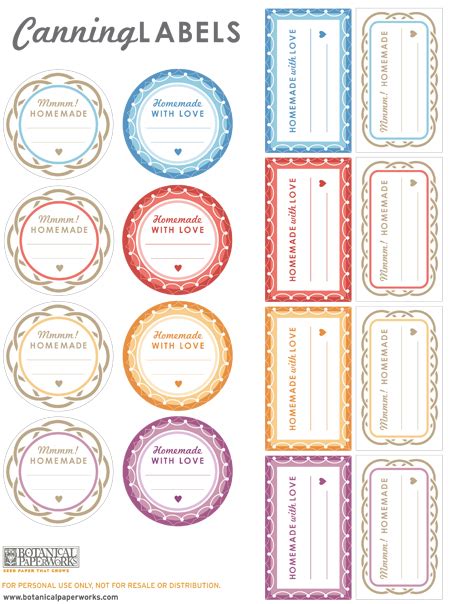 Free Printable Jar Labels For Home Canning Home Cooking Memories Free