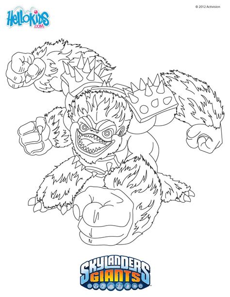 Print skylanders coloring pages for free and color our skylanders coloring! Skylander Giants To Coulor In All Of Them - Free Colouring ...