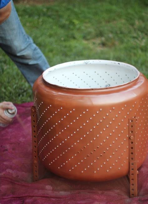 The laundry room can be a dangerous place. DIY Fire Pit Tutorial - Upcycled from a Washing Machine ...