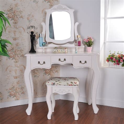 Tables with leds are easy to find; Difabio: Small Corner Dressing Table With Mirror