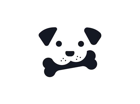 Cute Bone Puppies Dribbble Copy 2 Dog Logo Design Pet Logo Design