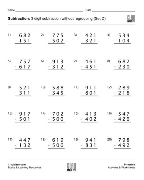 3 Digit Addition Worksheets Free Math Worksheets Printable