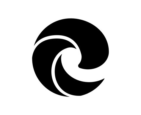 microsoft borde navegador marca logo símbolo negro diseño software