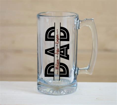 Custom Beer Mug Fathers Day T Personalized Mug Dad T Etsy