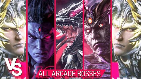 Tekken 8 Angel Jin Vs All Arcade Bosses Azazel True Devil Kazuya