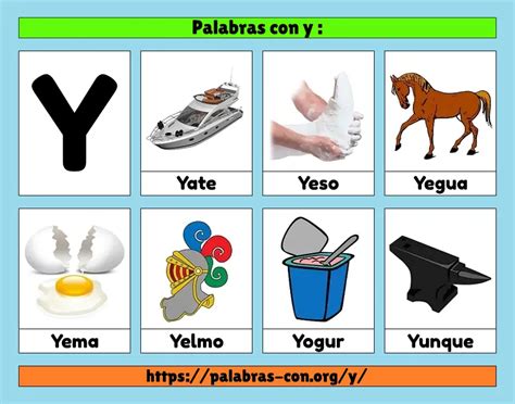 Palabras Con Y Y ⭐️ Cosas Objetos Animales ⭐️ Letra Y
