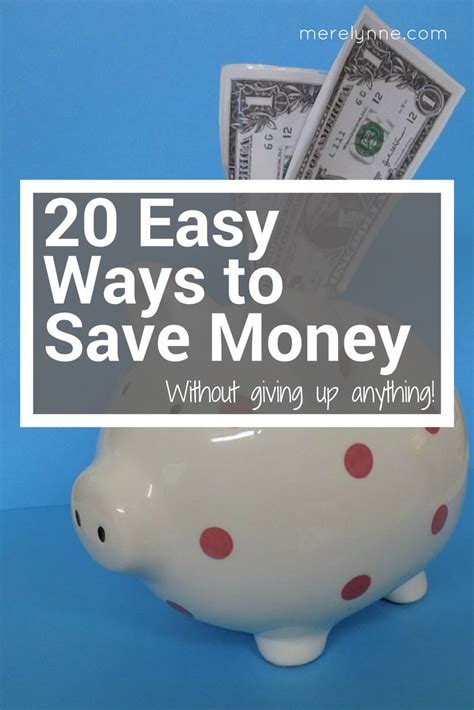 20 Easy Ways To Save Money Meredith Rines