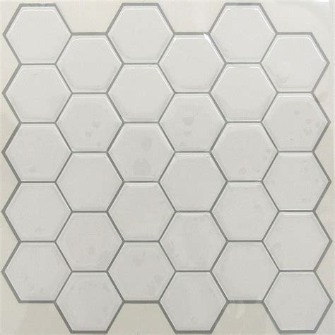 Roommates 4 Pack Hexagon Peel And Stick Sticktiles In White Stick On