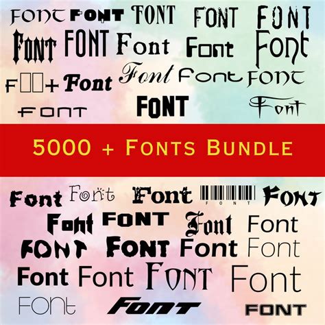 5000 FONTS BUNDLE Font SVG Cursive Fonts Svg Fonts For Cricut