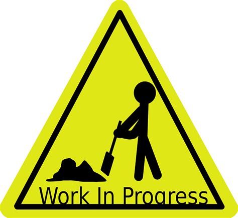 Work In Progress Sign Activity Free Vector Graphic On Pixabay