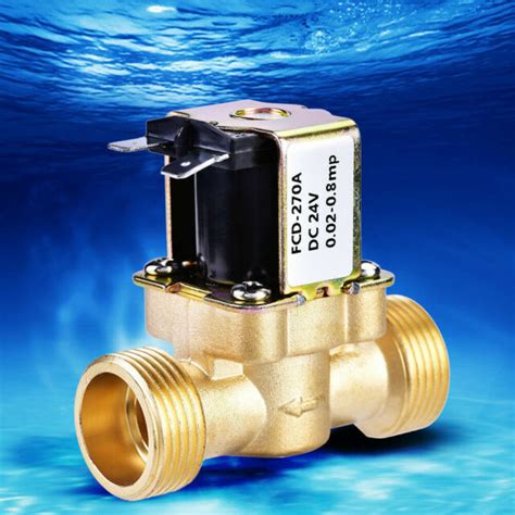 Dc 24v Electric Solenoid Valve Water Air 34 Brass Normal Closed Ebay