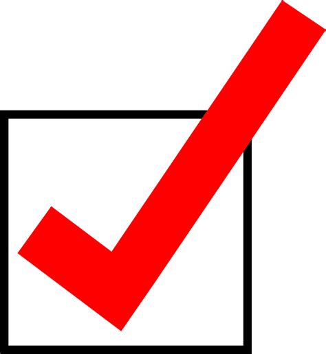 Red Check Mark In Box Clipart Best