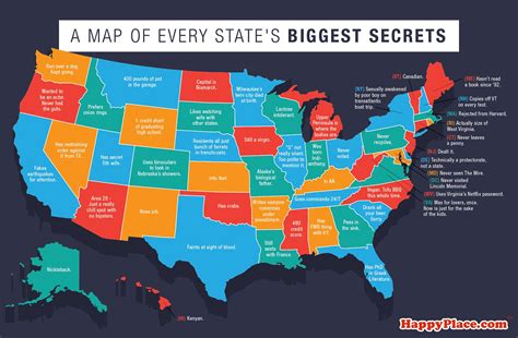 Heres A Map Of The Biggest Secrets Every State Is Hiding Funny Maps