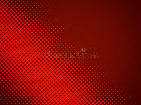 Abstract Halftone Dots Red Gradient Background Stock Illustration