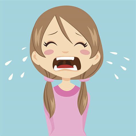 Cartoon Of The Cry Baby Girls Illustrations Royalty Free Vector
