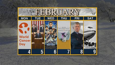 Calendar Week Of February 4 Cbs News
