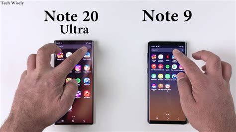 Samsung Note 20 Ultra Vs Note 9 Speed Test Size Comparison Ram