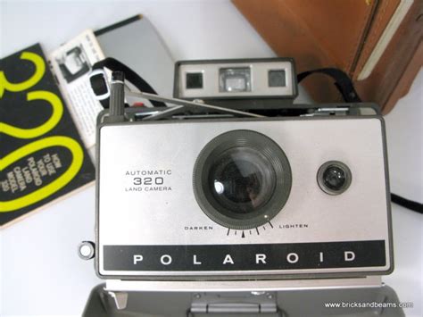 Vintage Polaroid Land Camera Automatic 320 Folding Camera With Leather
