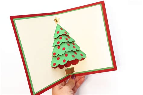Christmas Tree Pop Up Card Svg Design Etsy Uk