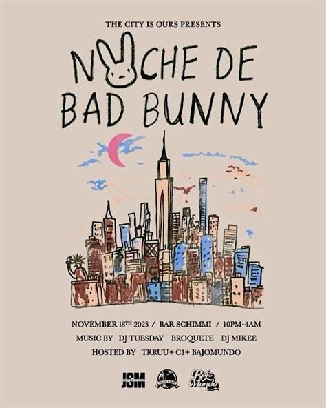 noche de bad bunny bar schimmi brooklyn november 18 to november 19