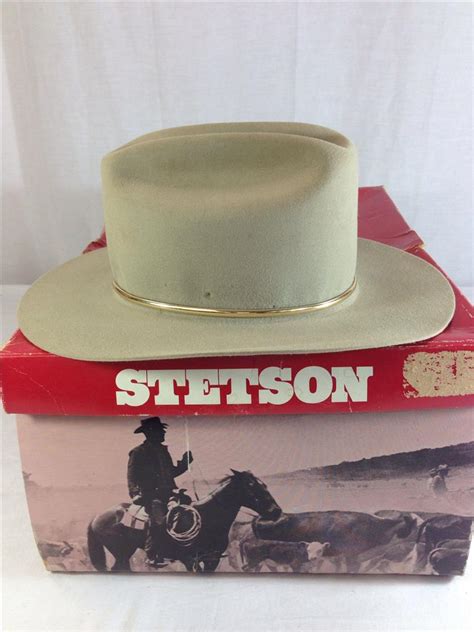 Stetson 3x Beaver Tan Cowboy Hat With Trim Size 6 78 Ebay